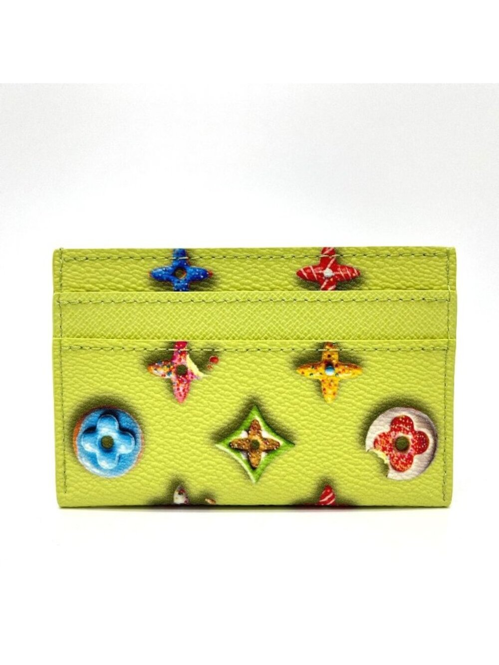 Louis Vuitton Card Case Holder Double Leather Pistachio Green